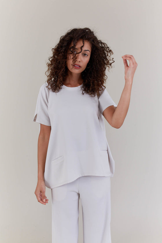 Shosh Lady Blouse, oversized, navy or bone found at PATRICIA in Southern Pines, NC 