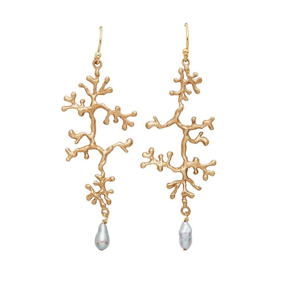 Julie Cohn Lichen Pearl Earrings