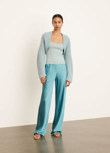  Vince Brushed Ribbed Bolero in Pale Bay