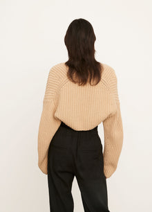  Vince Brushed Ribbed Bolero in Lt. Heather Brass