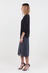 Emerson Fry | Midi Wrap Skirt - Washed slate