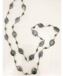  Margo Morrison Faceted Mystic Labradorite Necklace