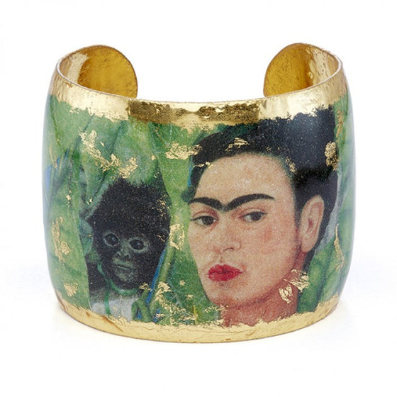 Beautiful Evocateur Gold leaf cuff available at Patricia