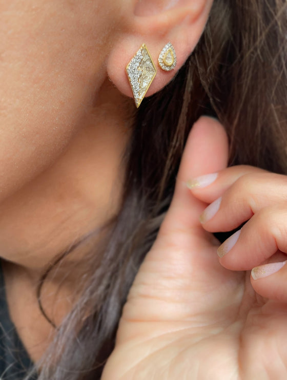 Shana Gulati Diamond Irving Stud Earring Gold