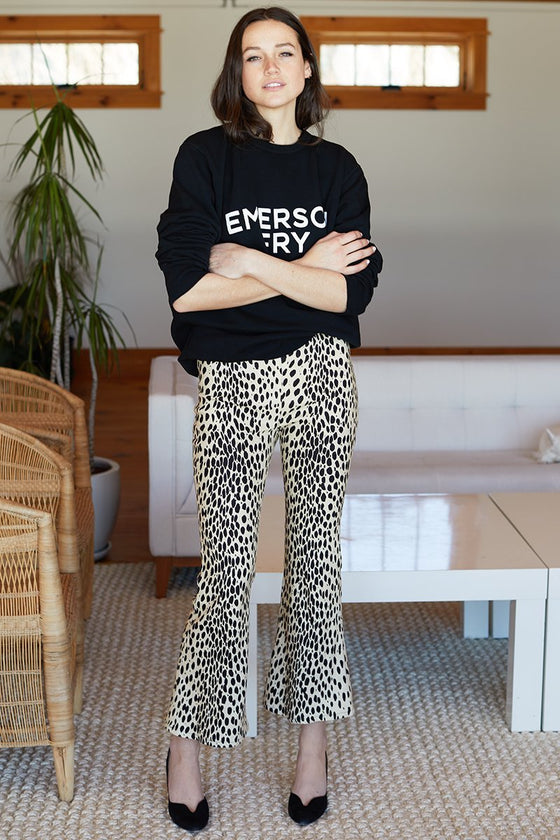 Emerson Fry Mid Century Pant in Leopard