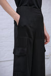 Minimalist Marilyn Vegan Silk Black Cargo Pant