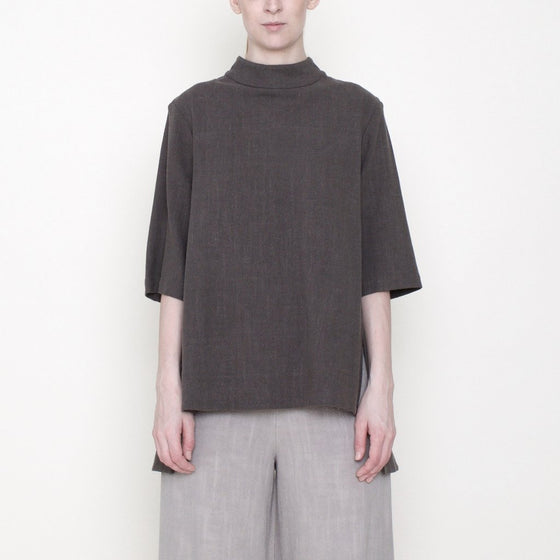 Szeki Mock Neck Square Hem Top, Sage, found at PATRICIA in Southern Pines, NC