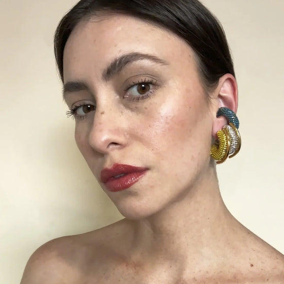Susanna Vega Teal Alba Mini Earrings
