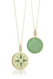  Judi Powers Wanderer Necklace Chrysoprase 14K