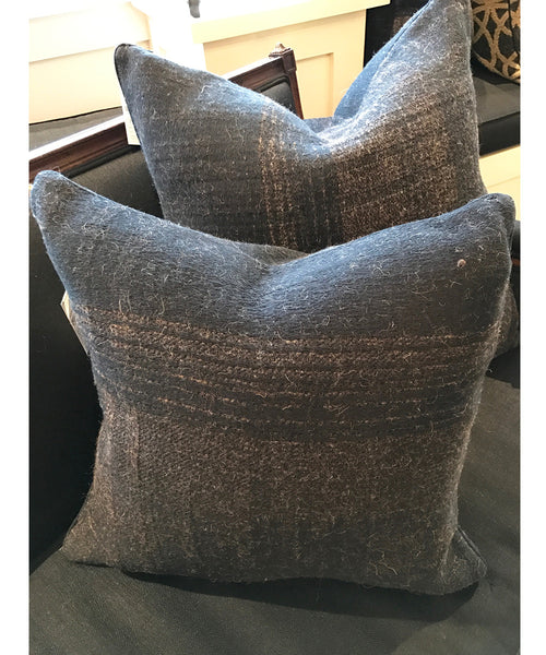 Black and Brown Circuit Piped Pillow by The Oriole Mill