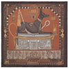 Sabina Savage "Ode To Anubis" Gifts For The Gods, Silk Twill Rust/Kohl 42cm Scarf