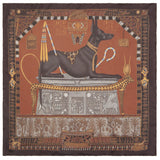 Sabina Savage "Ode To Anubis" Gifts For The Gods, Silk Twill Rust/Kohl 42cm Scarf