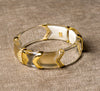 Alexis Bittar carved lucite bangle with crystals