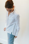 Ecru Streep White Linen Shirt