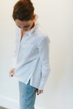 Ecru Streep White Linen Shirt