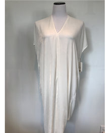  Louna Dress in White Silk Velvet