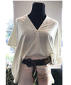 Louna Top in Ivory Silk Noil