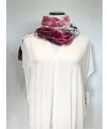  Louna Tunic in White Silk Velvet