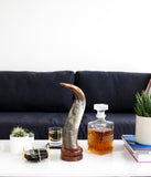 Rose and Fitzgerald Ankole Horn Object on Round Base