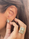 Shana Gulati Diamond Neoma Stud Earring Gold