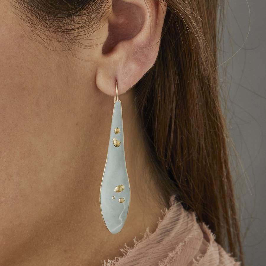 Julie Cohn Olive Leaf Clay earring found at Patricia in Southern Pines, NC
