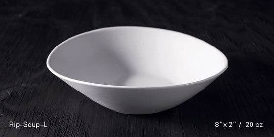 HAAND Ripple Soup Bowl in White