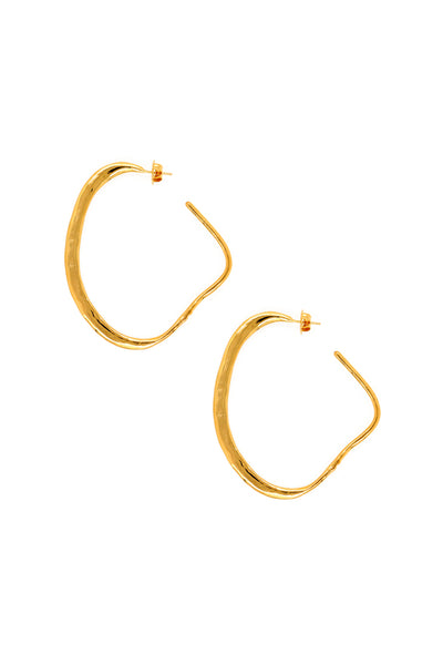 Sylvia Benson gold imperial hoop earring found at Patricia in Southern Pines, NC 
