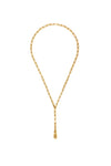 Sylvia benson  gold petite fortune buoy lariat found at Patricia in southern pines, NC