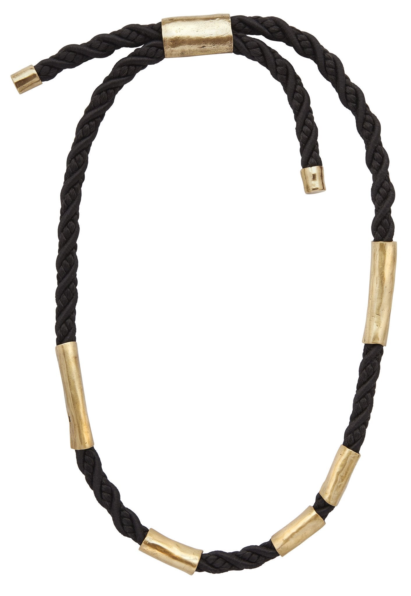 Julie Cohn Maxi Corda Necklace, bronze beads on a thick black cord, found at PATRICIA in Southern Pines and Raleigh, NC