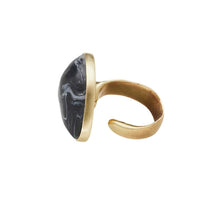  ulie Cohn Design Roman Bronze Basalt Ring