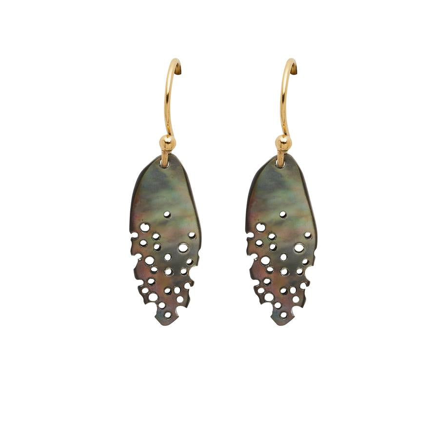 Julie Cohn Abalone Petite Leaf Earrings