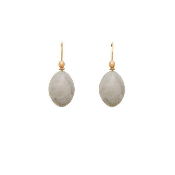 Julie Cohn Grigio Grey Egg Clay Earring