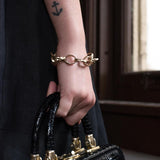 Julie Cohn Bronze Roman Chain Link Bracelet