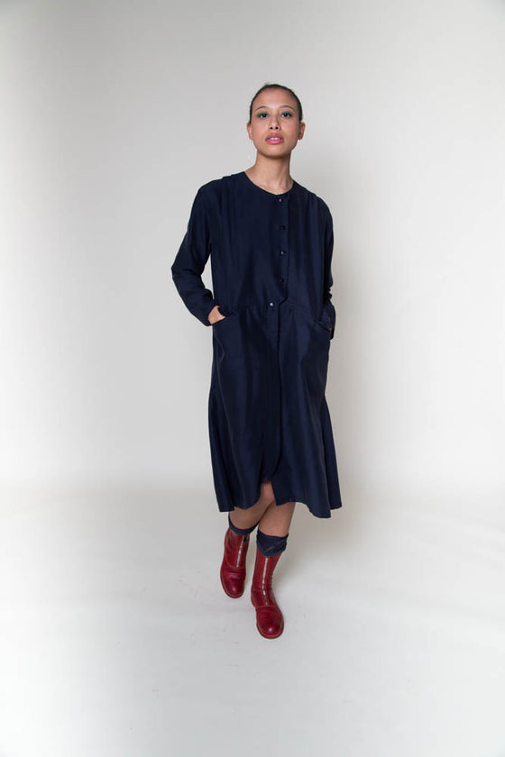 Shosh Navy Button up Henri Dress found at Patricia in Southern Pines, NC