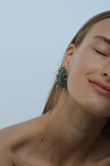  Susanna Vega Pale Blue Solito Pearled Earrings
