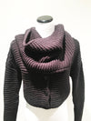 Women's cowl neck sweater in midnight blue by Sarah Pacini at Patricia