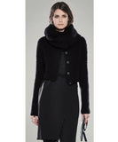 Women's cowl neck sweater by Sarah Pacini at Patricia