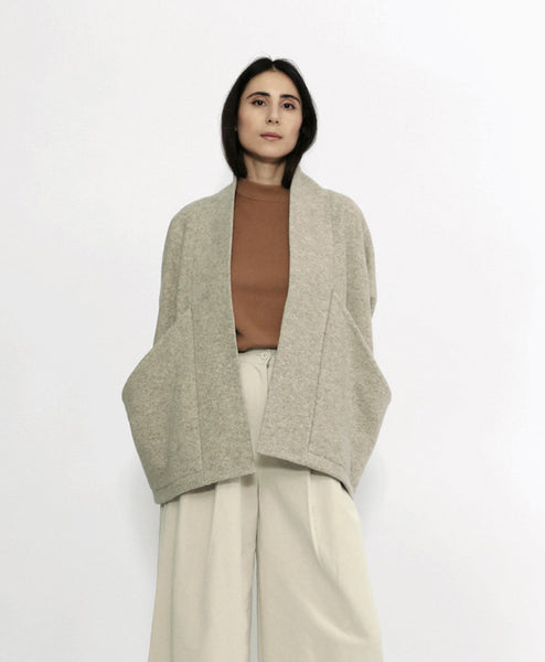 Szeki Wool Sumo Jacket Gray & Oatmeal