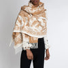 Sabina Savage/Johnston's of Elgin Caramel/Cream Jacquard Blanket Stole