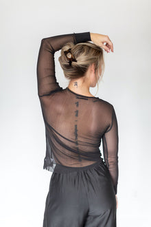  Brazeau Tricot Silk Tulle T - Coal