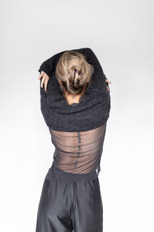  Brazeau Tricot Cotton Silk Palazzo Pant - Coal