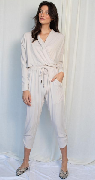 Natalie Busby Oyster Slim Slouch Pant