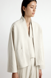 7115 by Szeki V-Neck Linen/Cotton Panel Top