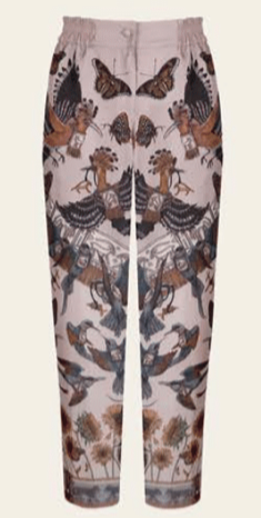 Sabina Savage The sun divination Celebration silk lounge trousers linen/bone found at Patricia in southern pines nc