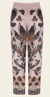 Sabina Savage "The Sun" Divination Celebration Silk Lounge Trousers Linen/Bone
