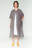 Shosh Grey Linen Duster and Belted Shirt Dress