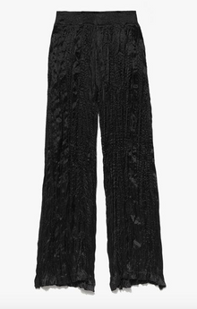  FRAME Washable Silk PJ Slit Pant Noir