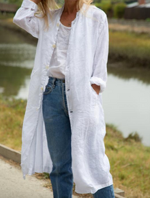  CP Shades Pauline Duster in White Linen
