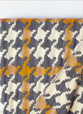 Burel Pied de Coq Throw in Mustard-Grey