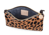 Clare V Wallet Leopard Hair-On Wallet Clutch